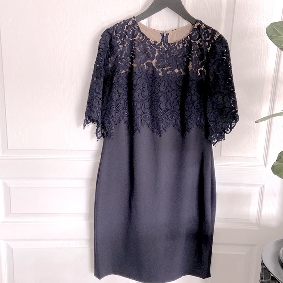 Lauren by Ralph Lauren Galinda Lace-Bodice Sheath Dress - Picture 2 of 15